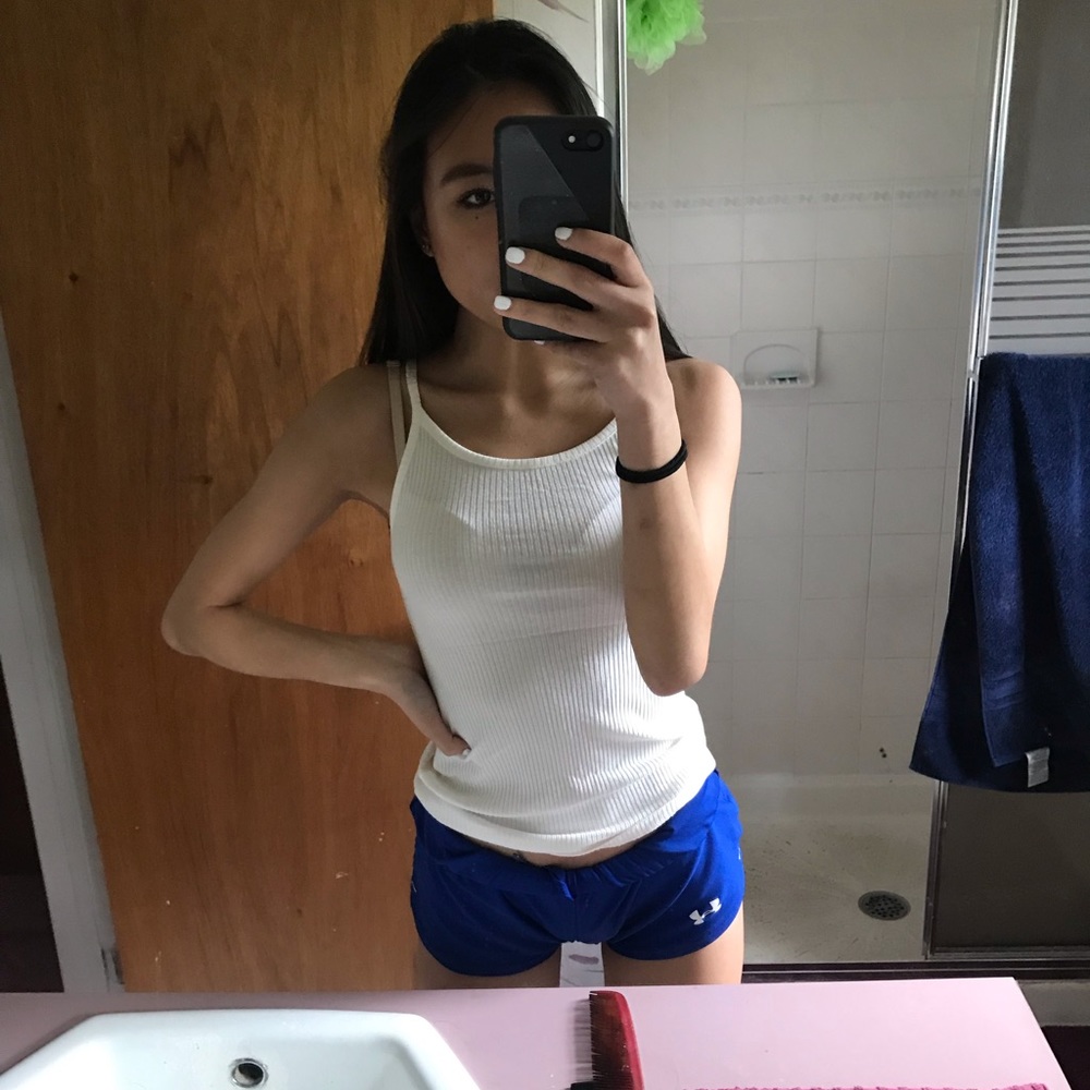 White High Neck Tank